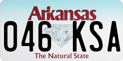 AR license plate 046KSA