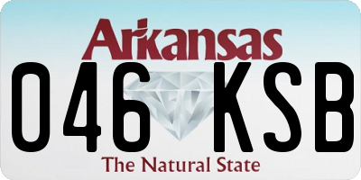 AR license plate 046KSB