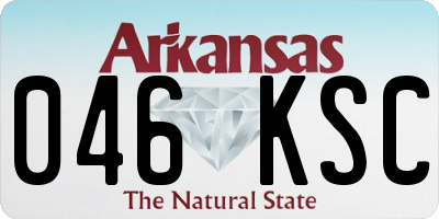 AR license plate 046KSC