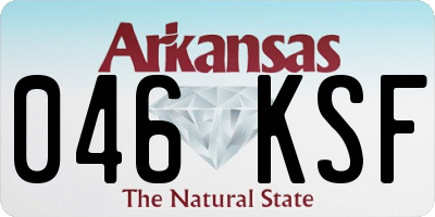 AR license plate 046KSF