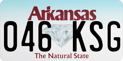 AR license plate 046KSG