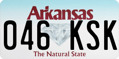 AR license plate 046KSK