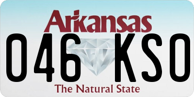 AR license plate 046KSO