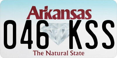 AR license plate 046KSS