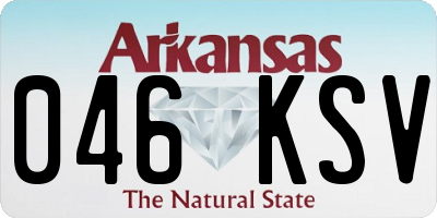 AR license plate 046KSV