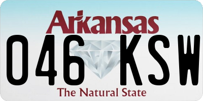 AR license plate 046KSW