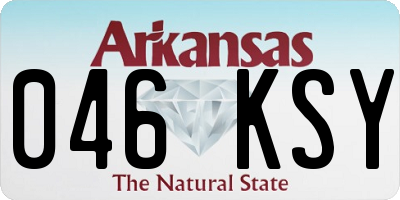 AR license plate 046KSY