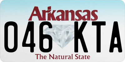 AR license plate 046KTA