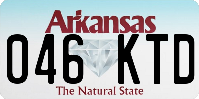 AR license plate 046KTD