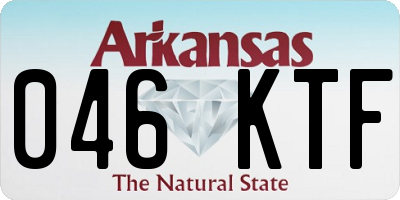 AR license plate 046KTF