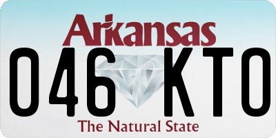 AR license plate 046KTO