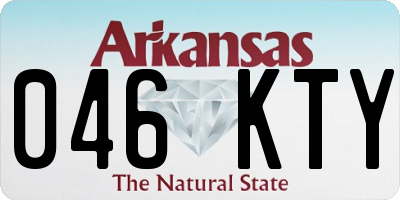 AR license plate 046KTY
