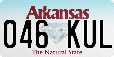 AR license plate 046KUL