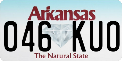 AR license plate 046KUO