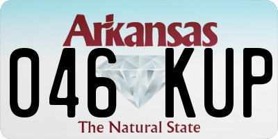 AR license plate 046KUP