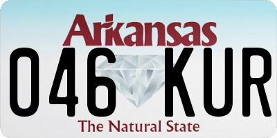 AR license plate 046KUR
