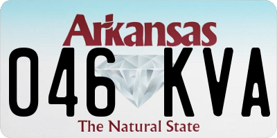AR license plate 046KVA