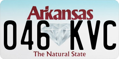 AR license plate 046KVC