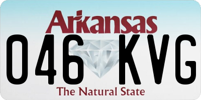 AR license plate 046KVG