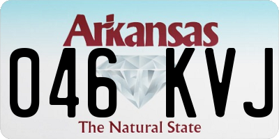 AR license plate 046KVJ