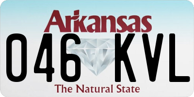 AR license plate 046KVL