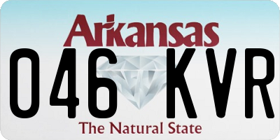 AR license plate 046KVR