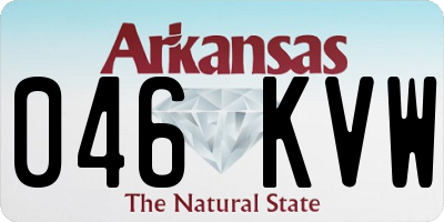 AR license plate 046KVW