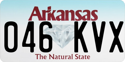 AR license plate 046KVX