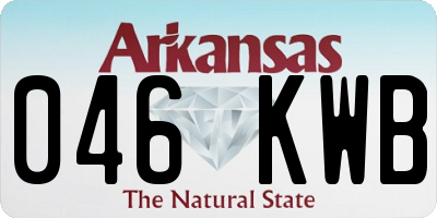 AR license plate 046KWB