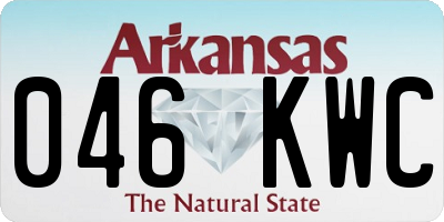 AR license plate 046KWC