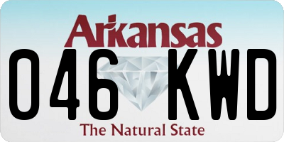 AR license plate 046KWD