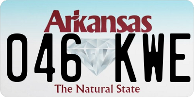 AR license plate 046KWE