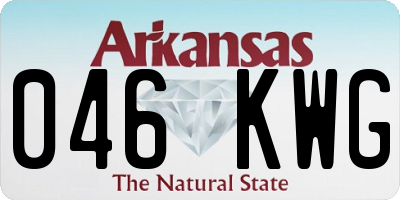 AR license plate 046KWG