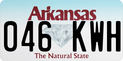 AR license plate 046KWH