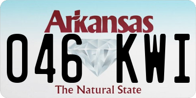 AR license plate 046KWI
