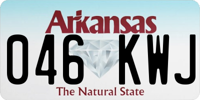 AR license plate 046KWJ