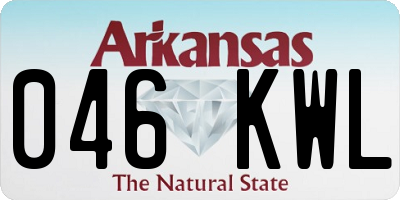 AR license plate 046KWL