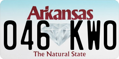 AR license plate 046KWO