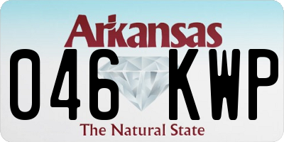 AR license plate 046KWP