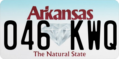 AR license plate 046KWQ