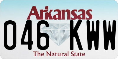 AR license plate 046KWW