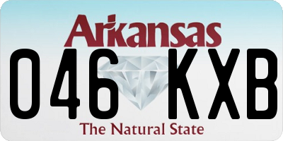 AR license plate 046KXB