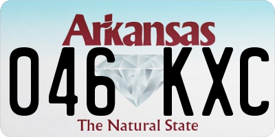 AR license plate 046KXC
