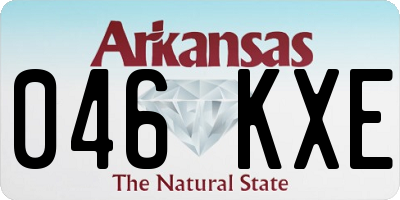 AR license plate 046KXE