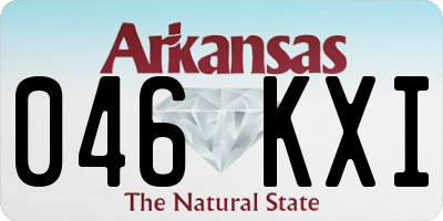 AR license plate 046KXI