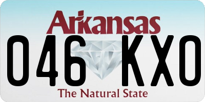 AR license plate 046KXO