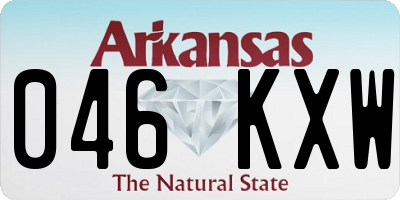 AR license plate 046KXW
