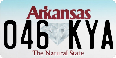 AR license plate 046KYA