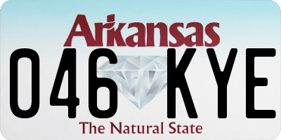 AR license plate 046KYE