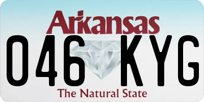 AR license plate 046KYG
